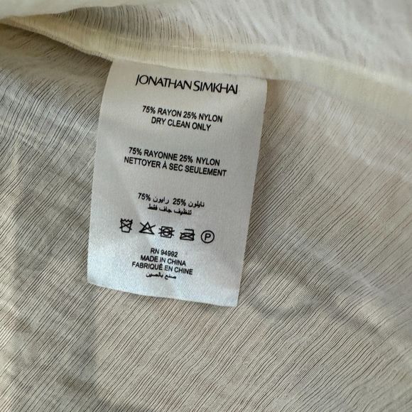 NWT* Jonathan Simkhai Rhodes Summer Lace Up Blouse - Women's Large - Picture 11 of 12